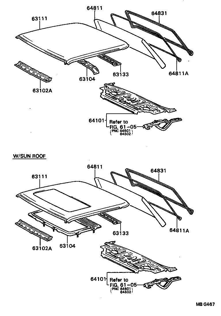 63111-20190 PANEL, ROOF product image
