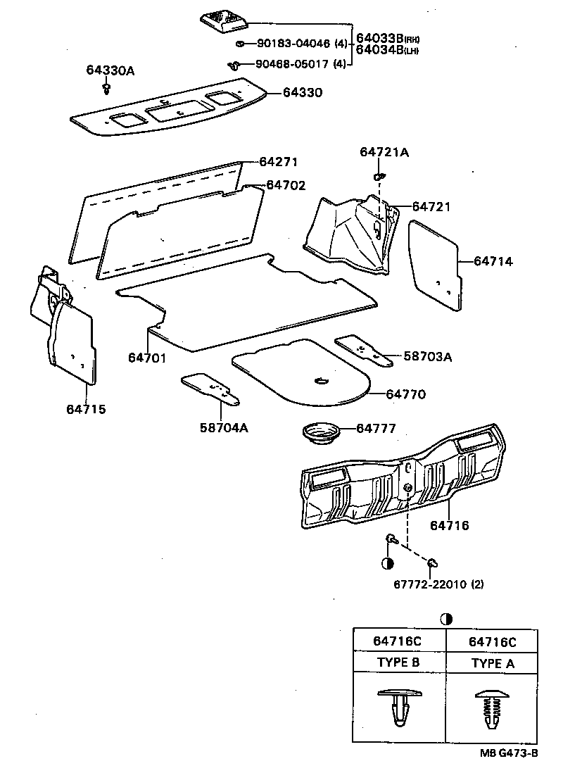 58703-20060 COVER SUB-ASSY, LUGGAGE COMPARTMENT SIDE, RH product image