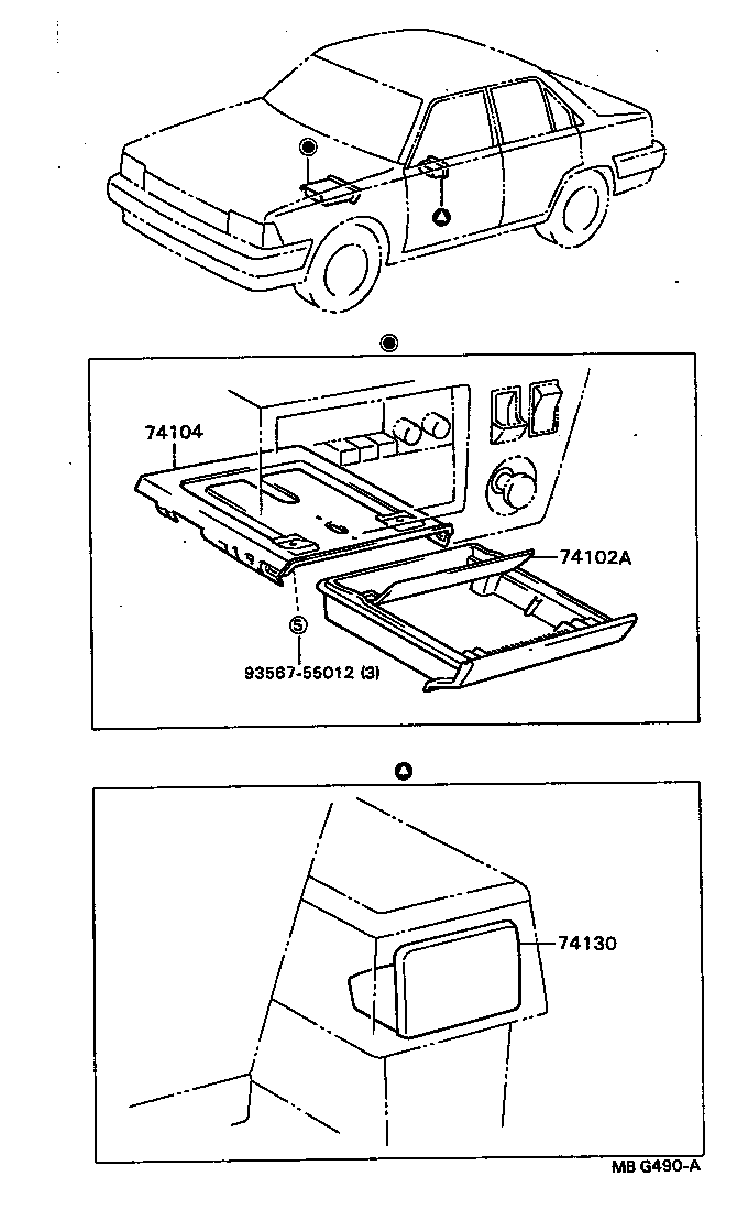 74102-20110-06 RECEPTACLE ASSY, FRONT ASH product image