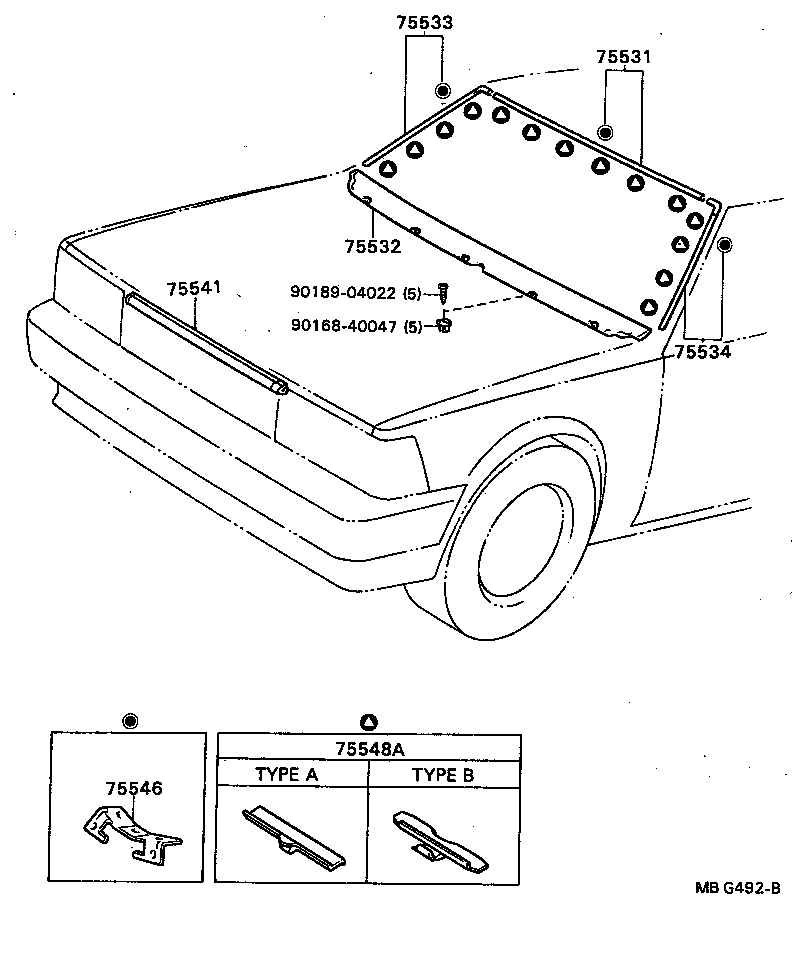 75534-20210 MOULDING, WINDSHIELD, OUTSIDE LH product image