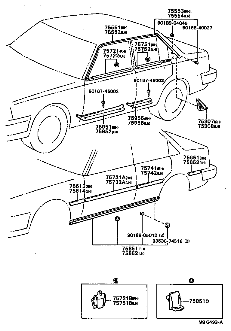 75651-20150 MOULDING, QUARTER, OUTSIDE RH product image