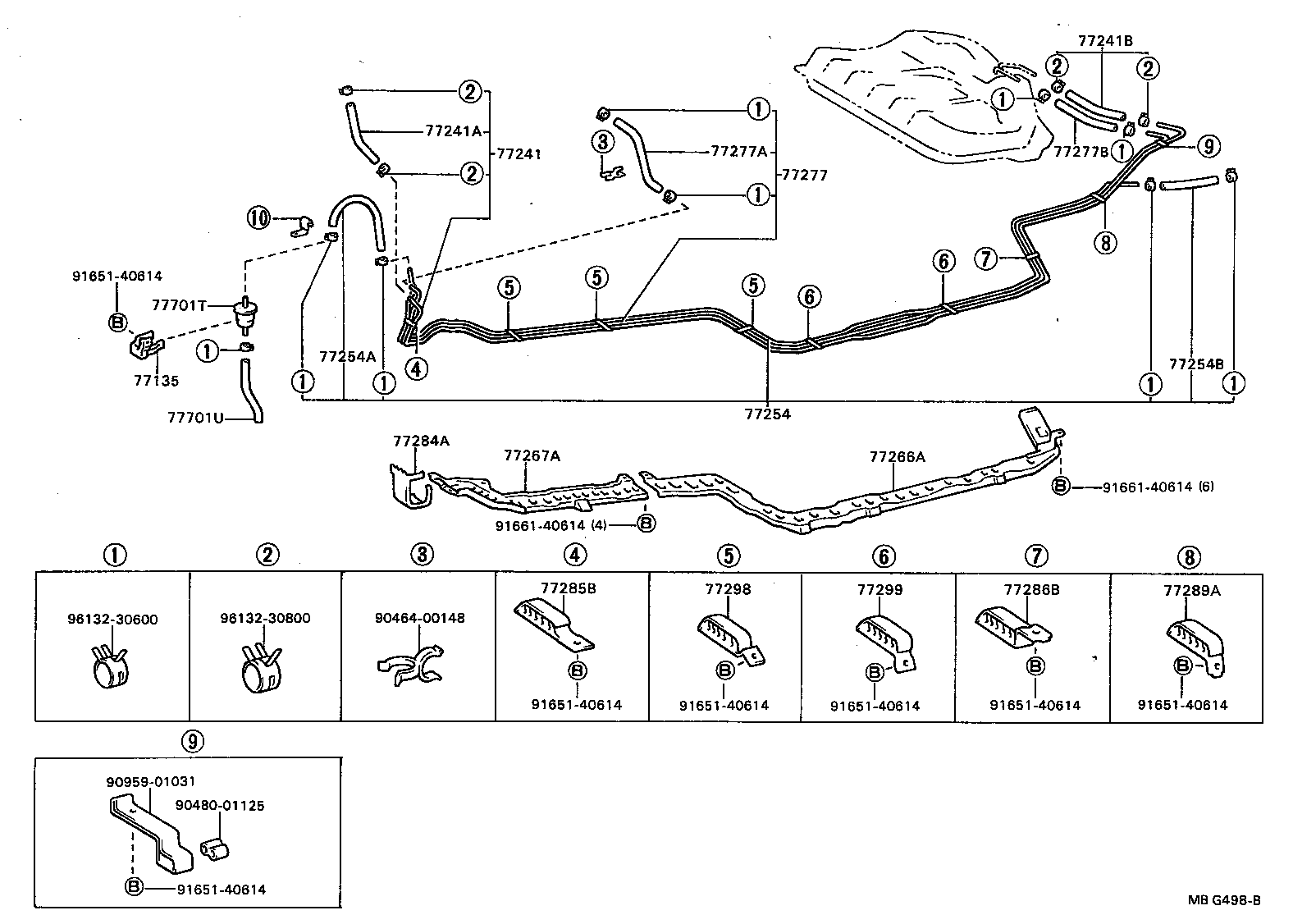 90445-12194 HOSE, FUEL, NO.1 (FOR EMISSION TUBE, NO.1) product image