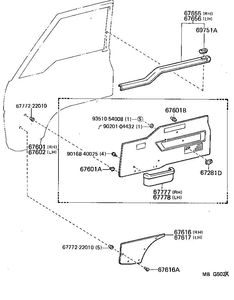 67002-95J02 PANEL SUB-ASSY, FRONT DOOR, LH product image