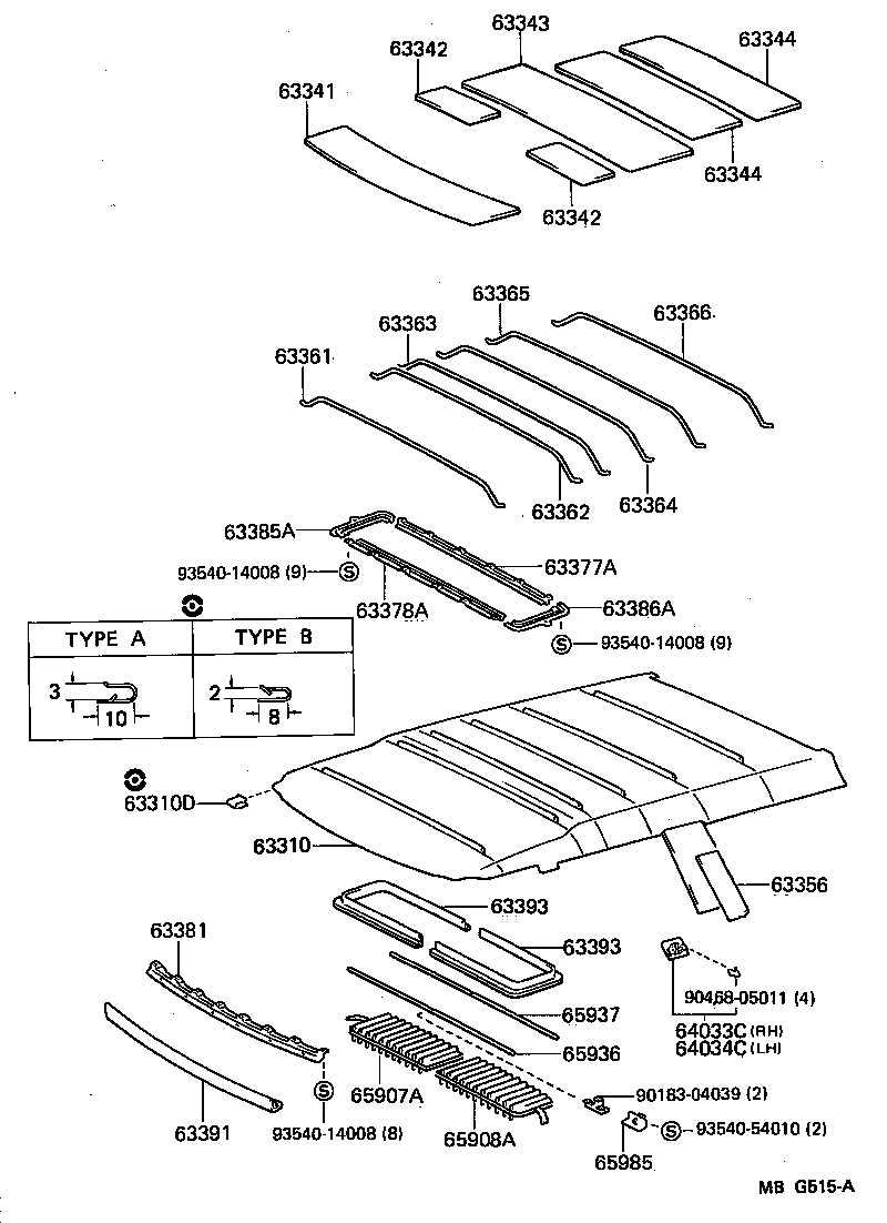 63341-91704 PAD, ROOF SILENCER, NO.1 product image