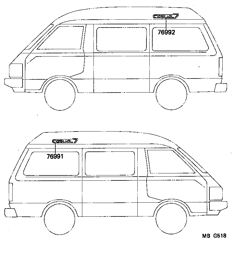 75984-95702 STRIPE, SIDE, LH NO.2(FOR LOWER) product image