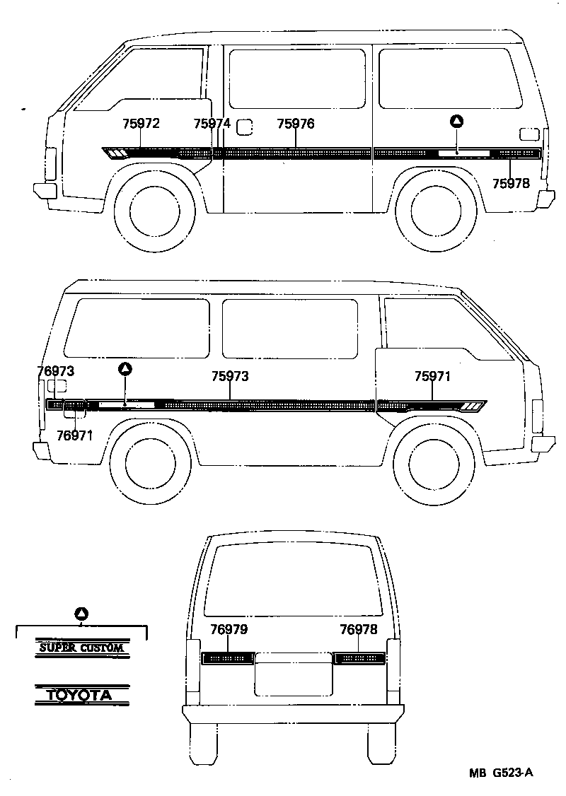 75994-95J02 STRIPE, SIDE, RH NO.2 product image