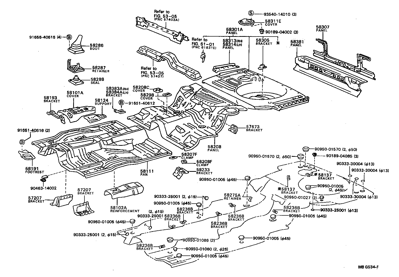 58307-16290 PANEL SUB-ASSY, BODY LOWER BACK product image