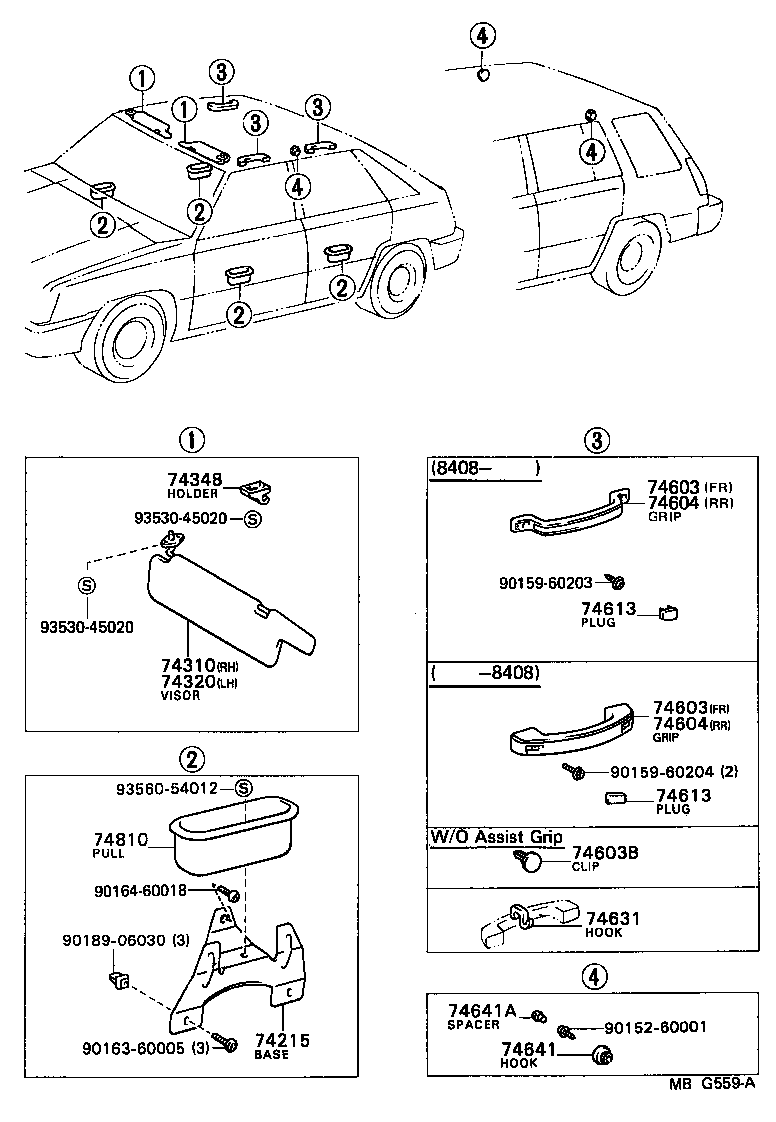 Toyota 74811-16010-01 PULL ASSY, DOOR, INSIDE