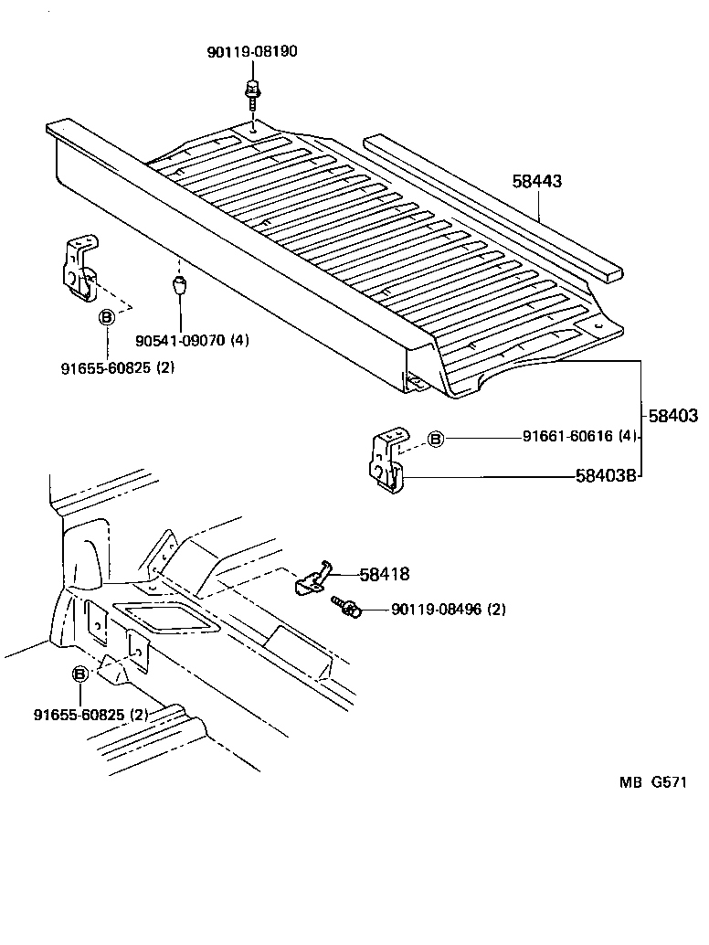 58443-89101 CUSHION, DECK BOARD, NO.1 product image