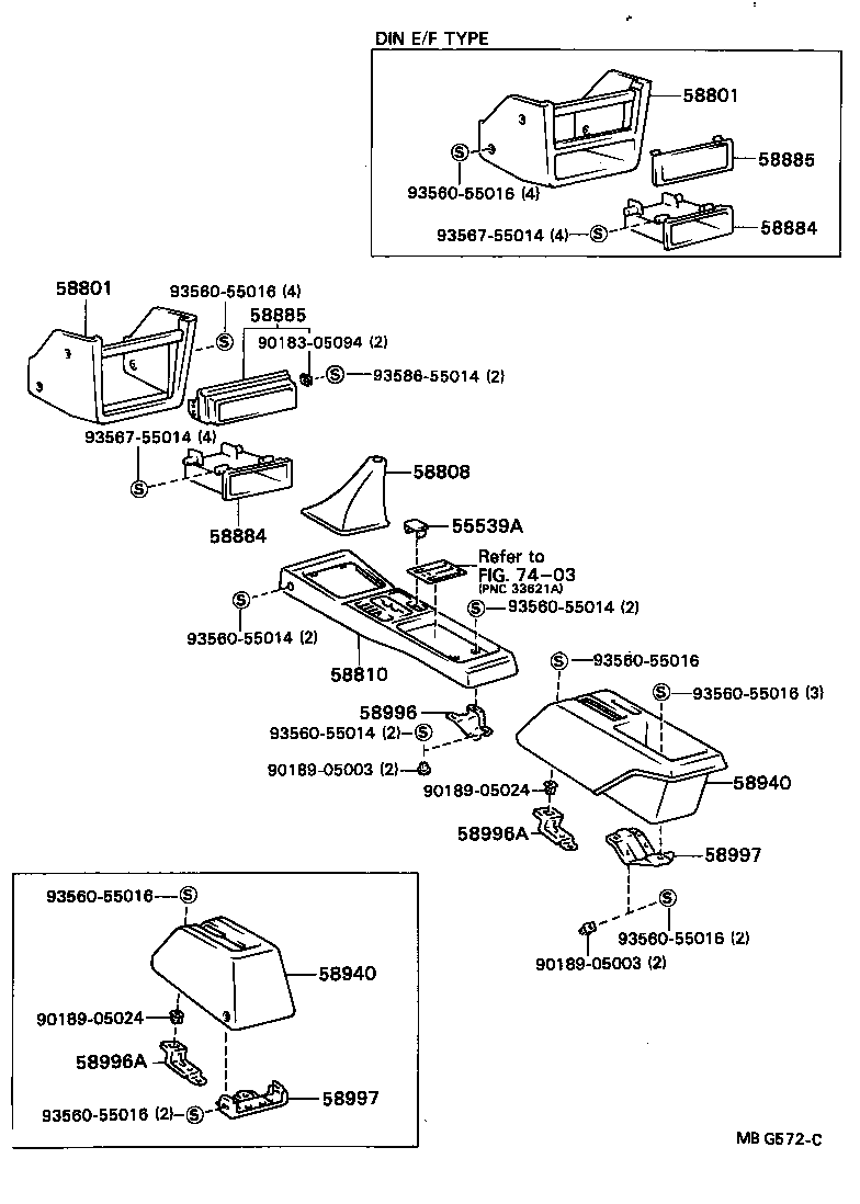 55522-32010 COVER, CONSOLE BOX OPENING product image