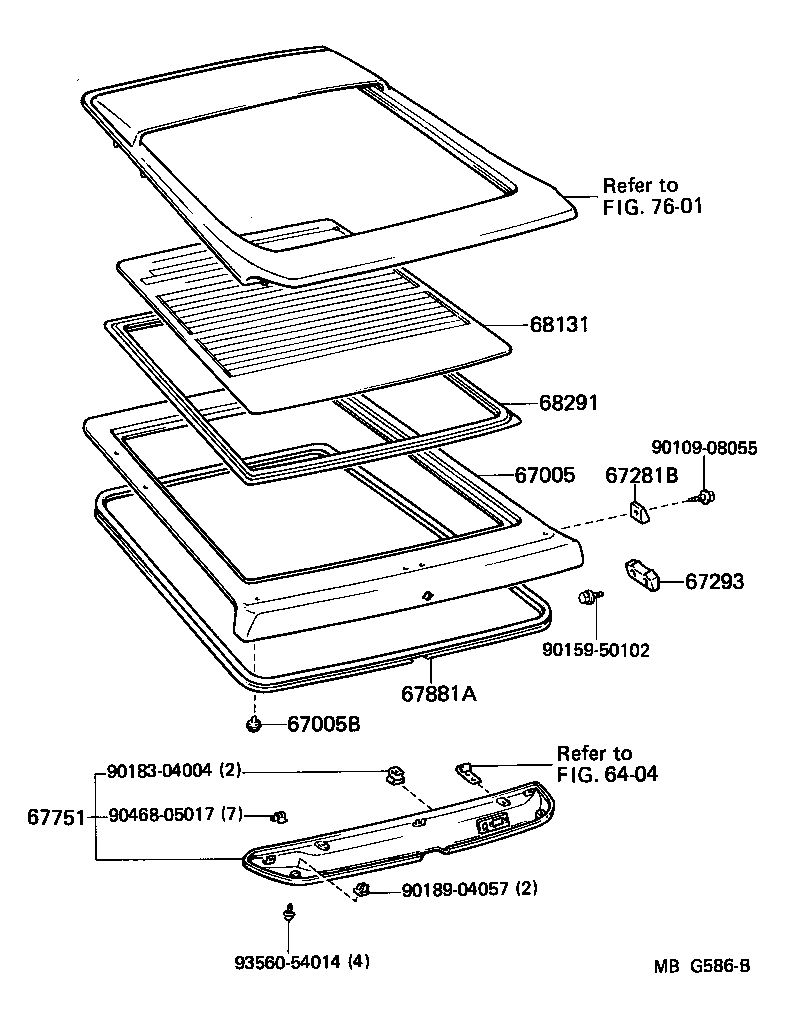 Toyota 67005-14280 PANEL SUB-ASSY, BACK DOOR