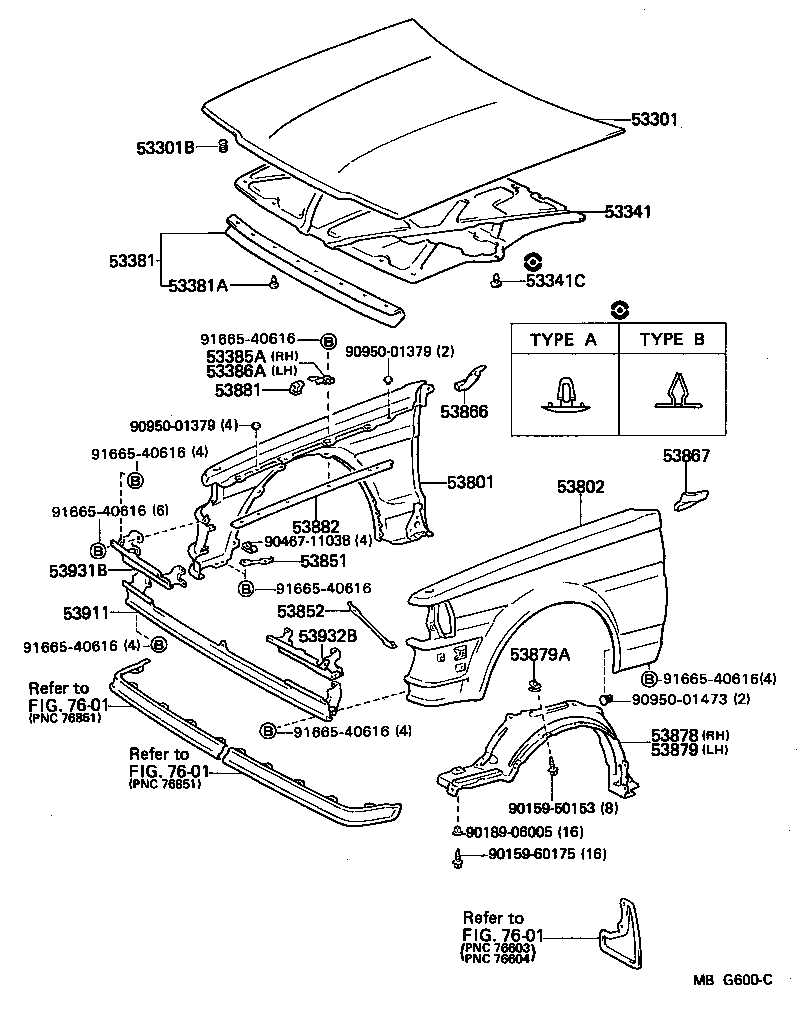 53802-91615 FENDER SUB-ASSY, FRONT LH product image