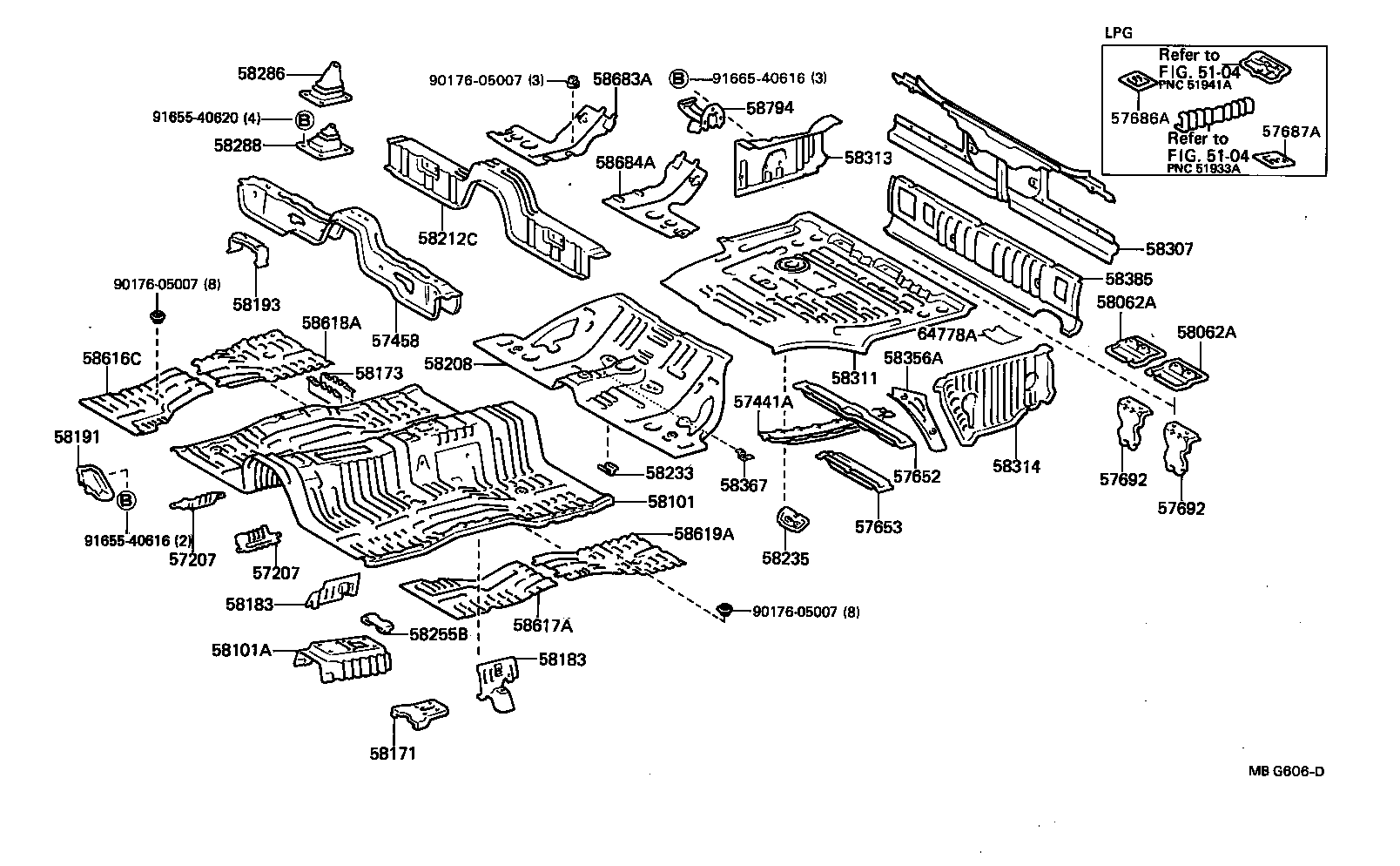 57063-22020 BRACKET, FUEL TANK MOUNTING, REAR RH product image