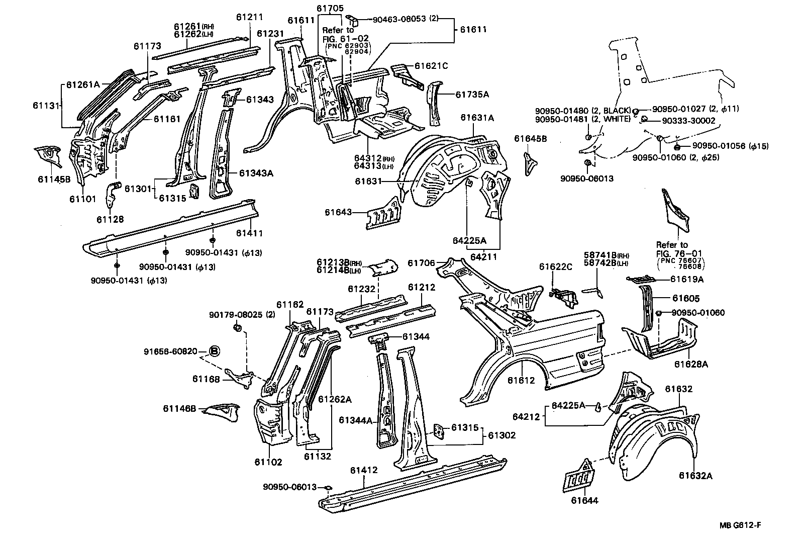 61601-23905 PANEL, QUARTER, RH product image