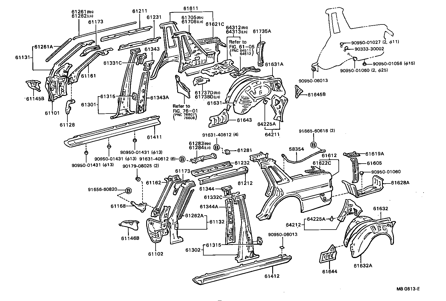 61601-23905 PANEL, QUARTER, RH product image