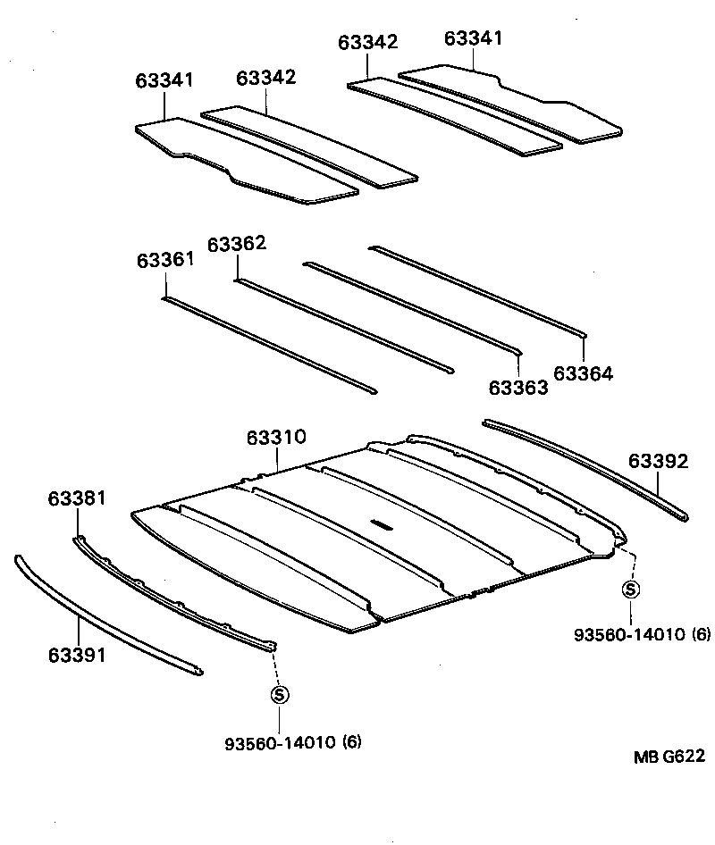 63341-22130 PAD, ROOF SILENCER, NO.1 product image