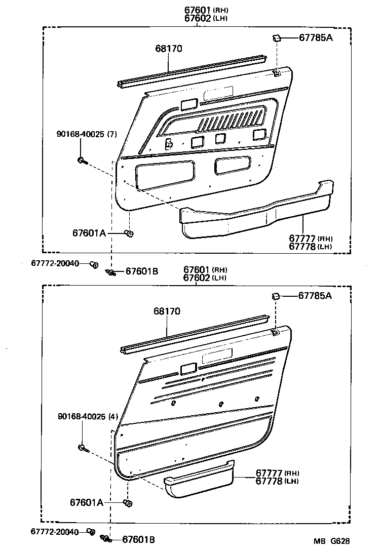 67401-22110 FRAME SUB-ASSY, FRONT DOOR, FRONT LOWER RH product image