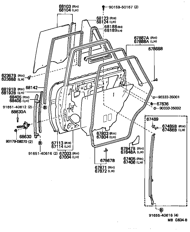 67004-22210 PANEL SUB-ASSY, REAR DOOR, LH product image
