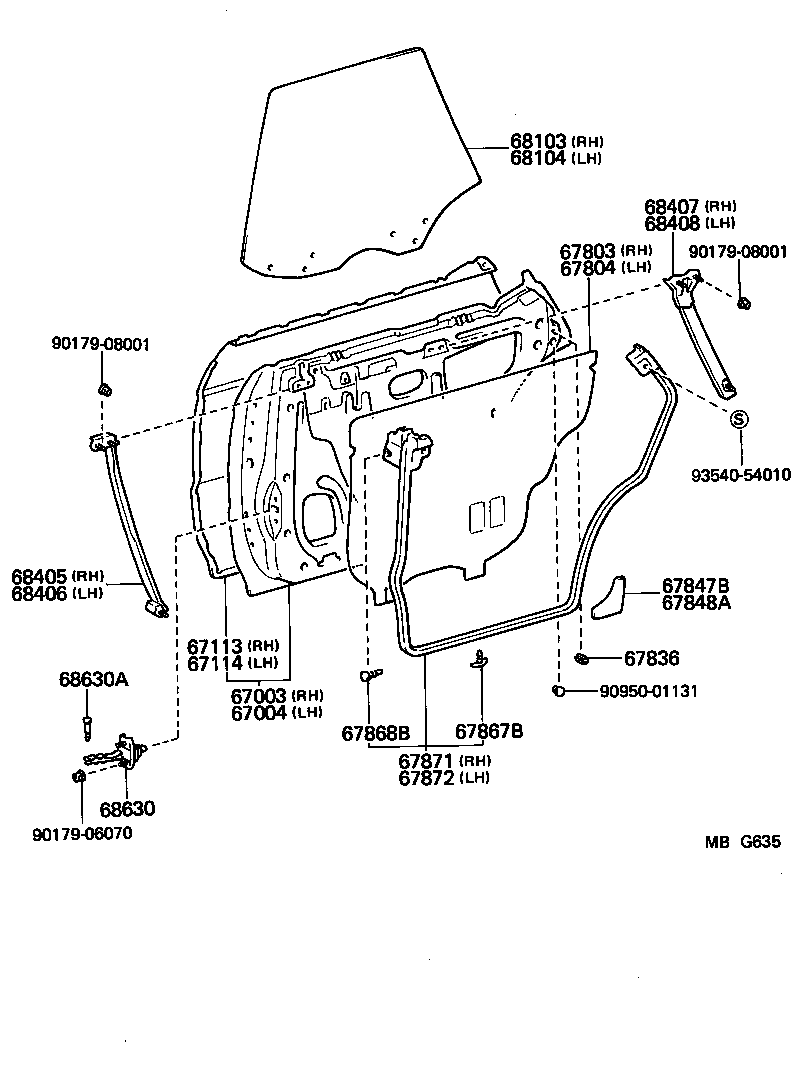 67004-22210 PANEL SUB-ASSY, REAR DOOR, LH product image