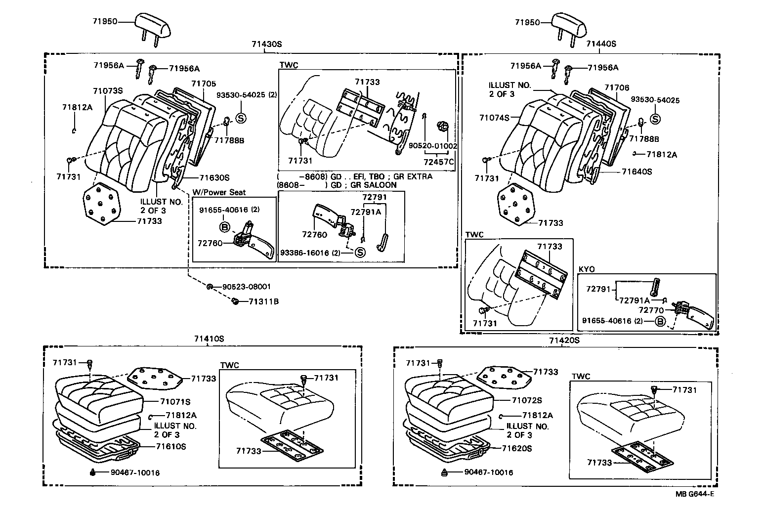 71630-22430 SPRING ASSY, FRONT SEAT BACK, RH(FOR SEPARATE TYPE) product image