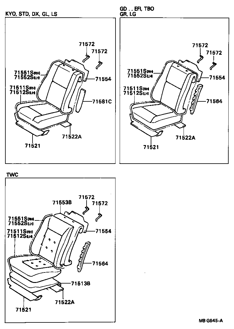 71630-22430 SPRING ASSY, FRONT SEAT BACK, RH(FOR SEPARATE TYPE) product image