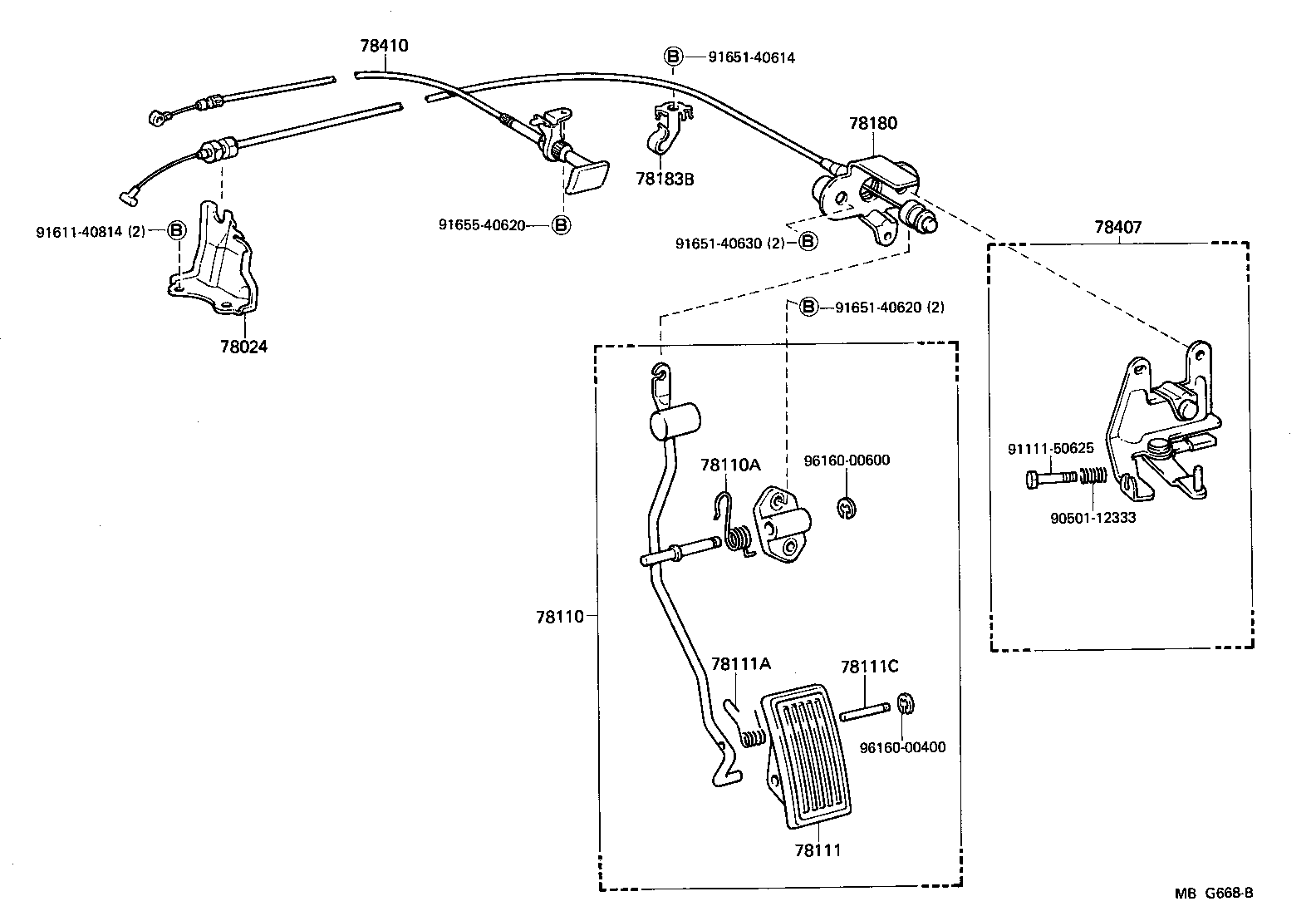 78410-22060 CABLE ASSY, THROTTLE CONTROL product image