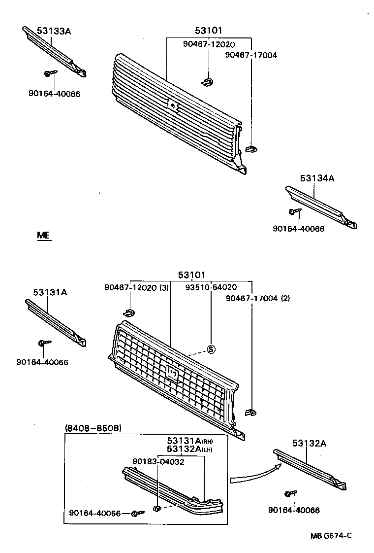 53134-22040 DOOR, HEADLAMP, LOWER LH product image