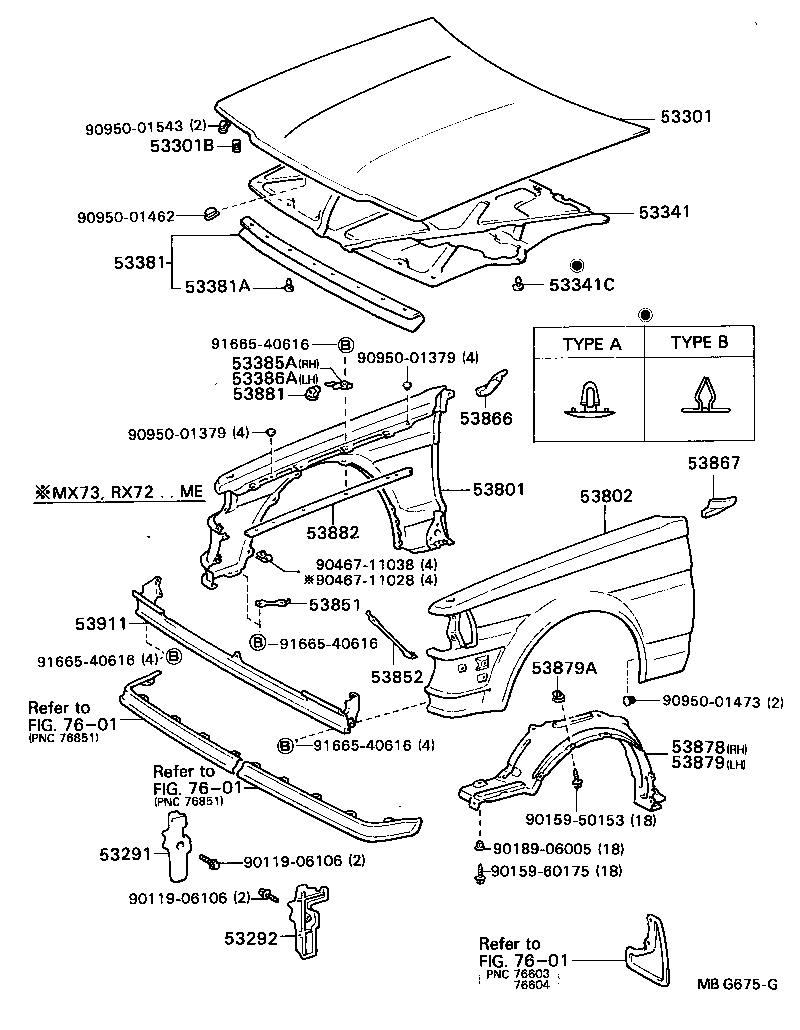 53801-22880 FENDER SUB-ASSY, FRONT RH product image
