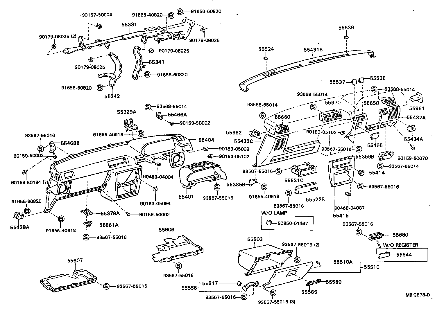 55330-22010 REINFORCEMENT, INSTRUMENT PANEL product image