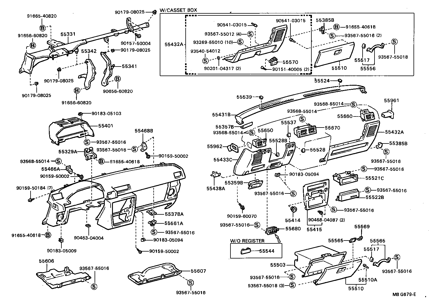 55330-22010 REINFORCEMENT, INSTRUMENT PANEL product image