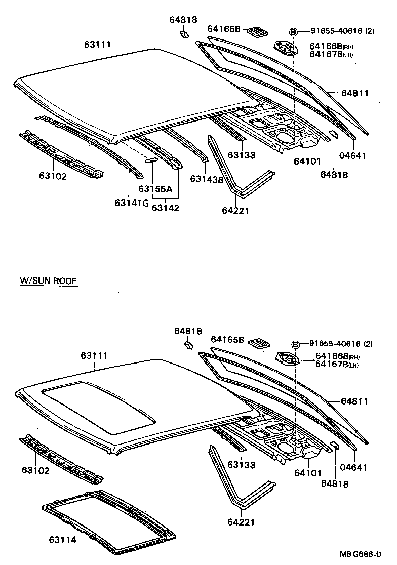 63103-22090 REINFORCEMENT, ROOF PANEL, NO.2 product image