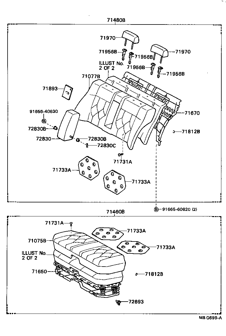71671-22110 PAD, REAR SEAT BACK SILENCER, A product image