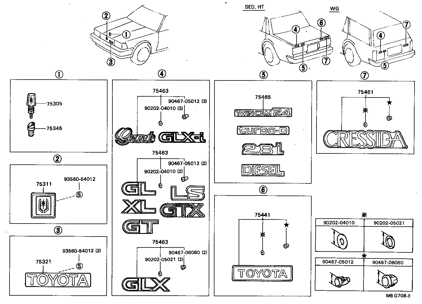 75321-22650 PLATE, RADIATOR GRILLE OR FRONT PANEL NAME product image