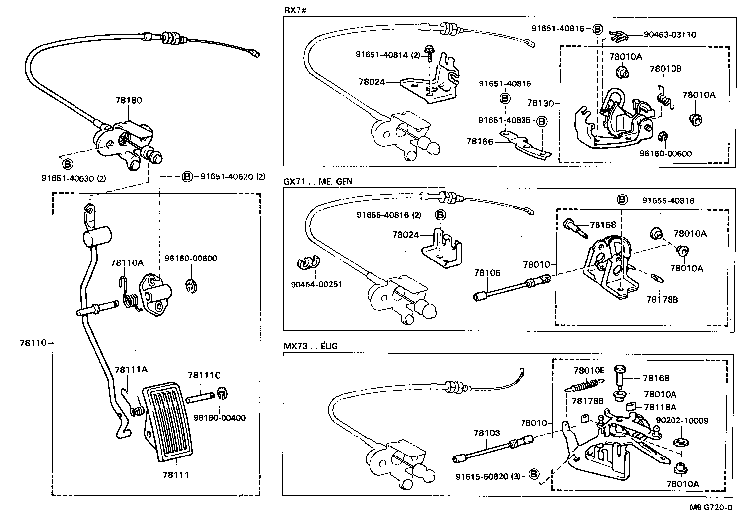78024-14010 BRACKET SUB-ASSY, ACCELERATOR CONTROL CABLE product image