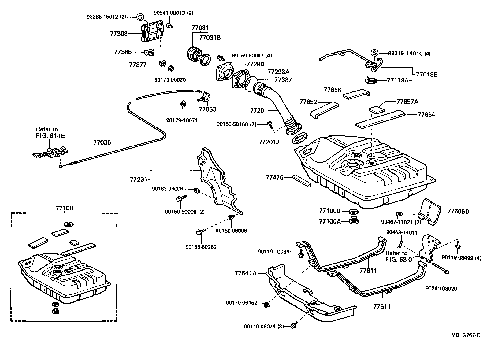 Toyota 77251-23030 TUBE, FUEL MAIN, NO.1