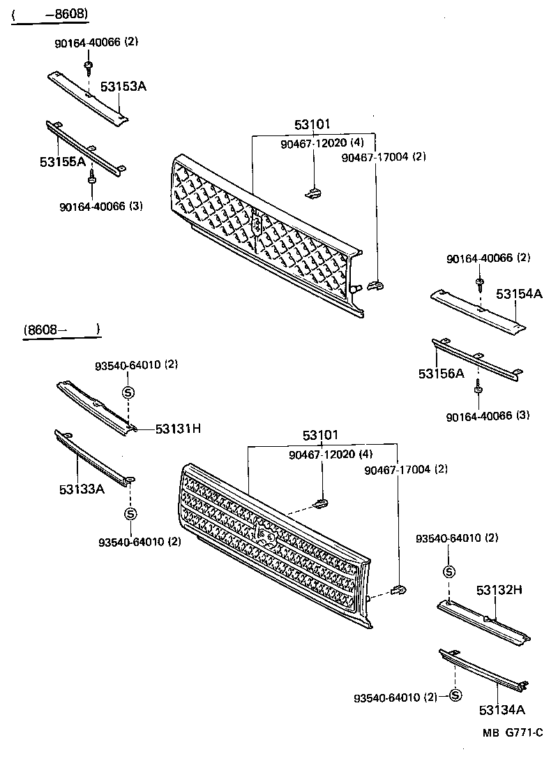 53131-91602 DOOR, HEADLAMP, UPPER RH product image