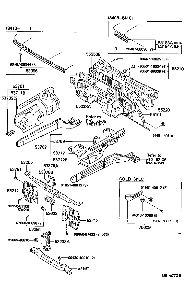 53396-22010 SEAL, RADIATOR SUPPORT TO HEADLAMP product image