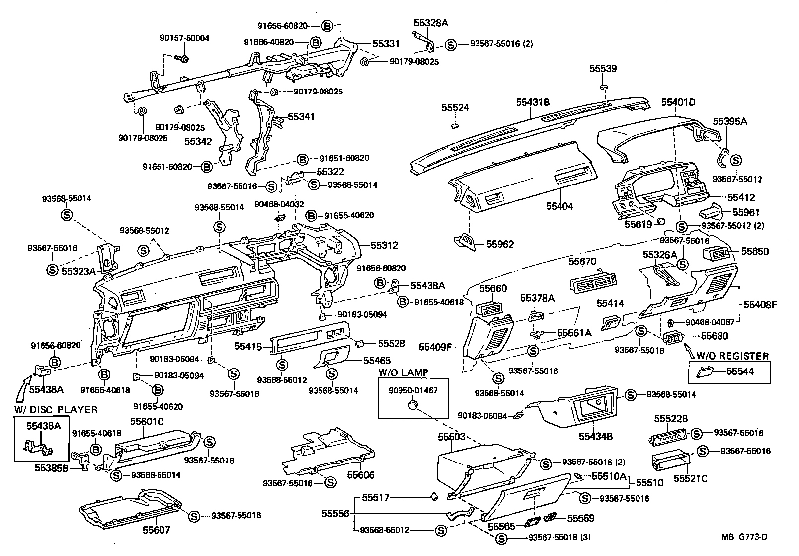 55321-22070 BRACKET, INSTRUMENT PANEL, NO.1 product image