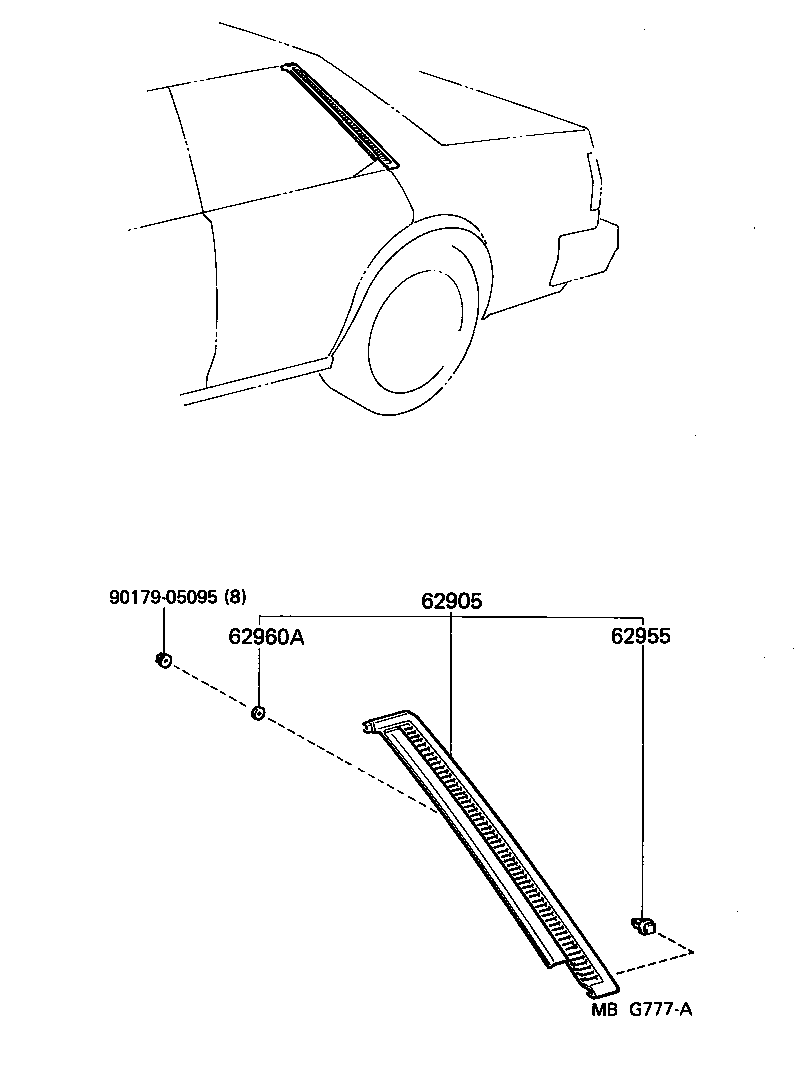 62905-91606 LOUVER, QUARTER VENTILATION product image