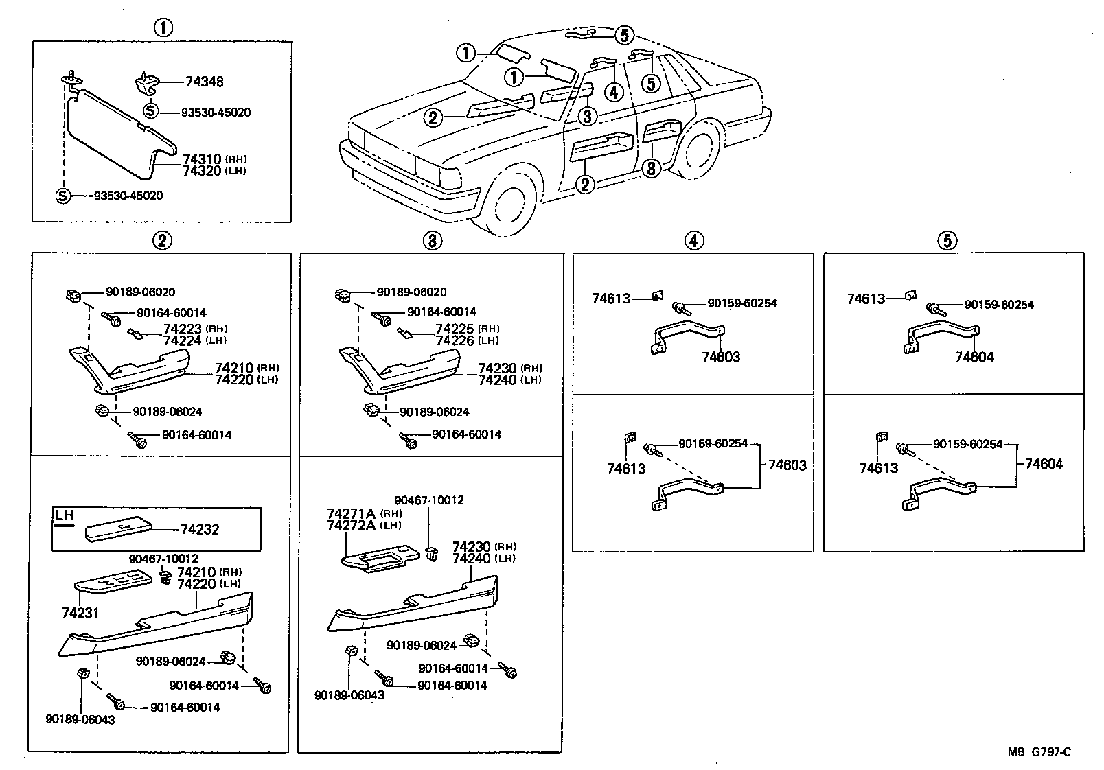 74320-22440-04 VISOR ASSY, LH product image
