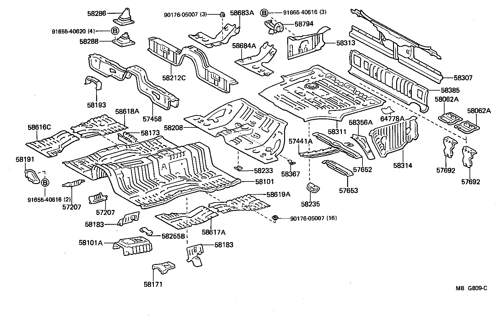 58307-22470 PANEL SUB-ASSY, BODY LOWER BACK product image