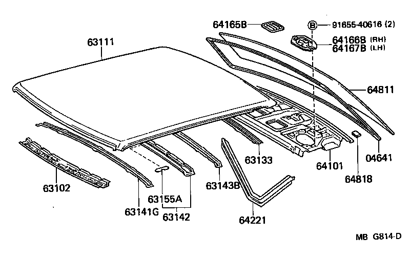 63111-22150 PANEL, ROOF product image