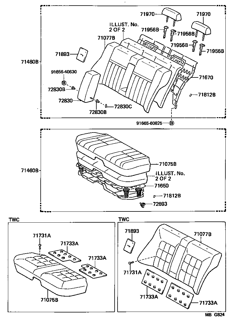 71650-22140 SPRING ASSY, REAR SEAT CUSHION product image