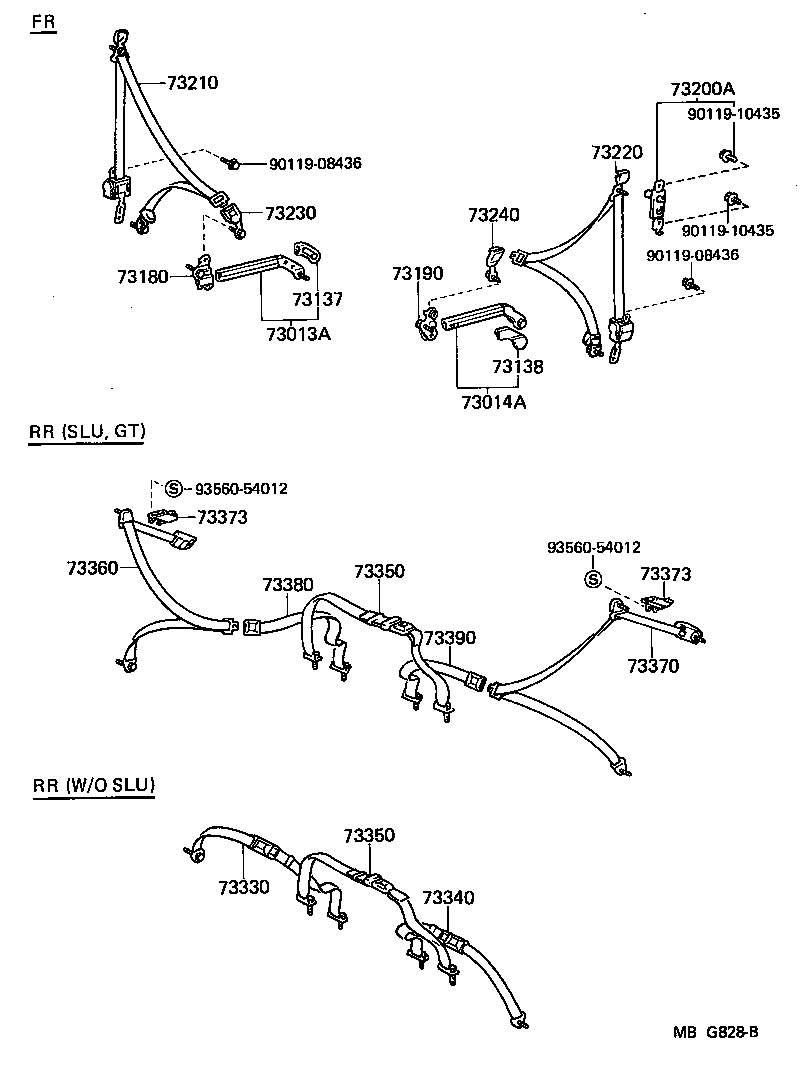 73200-22030-04 ADJUSTER ASSY, FRONT SHOULDER BELT ANCHOR product image