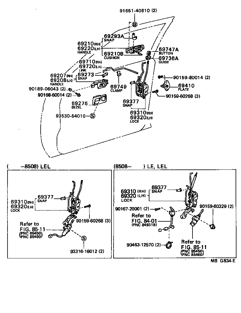 Toyota 69210-12080 HANDLE ASSY, FRONT DOOR, OUTSIDE RH