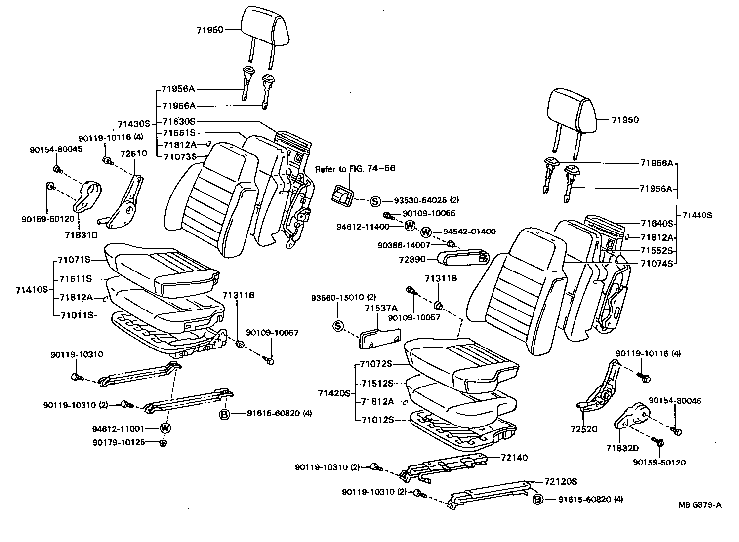 71012-87011 FRAME SUB-ASSY, FRONT SEAT CUSHION, LH product image