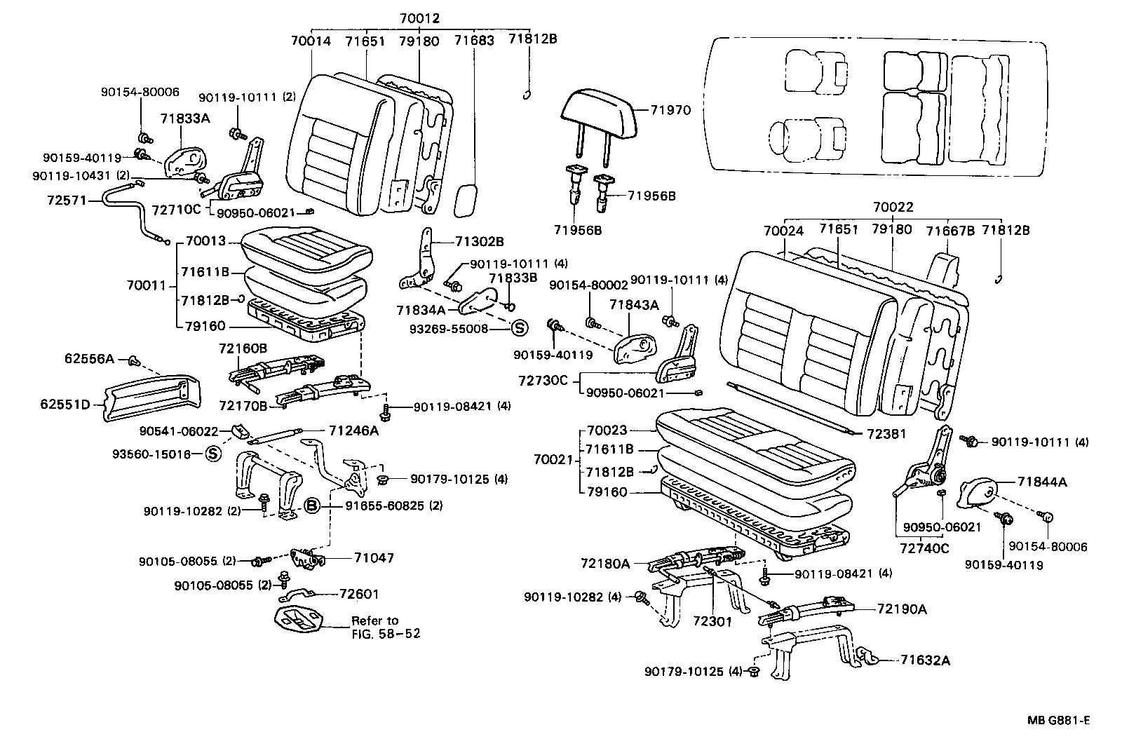71012-87011 FRAME SUB-ASSY, FRONT SEAT CUSHION, LH product image