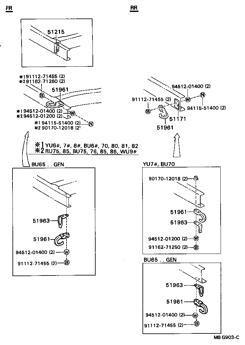 51961-36040 HOOK, NO.1 product image