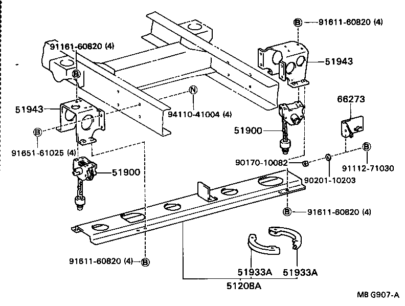 51900-36080 CARRIER ASSY, SPARE WHEEL product image