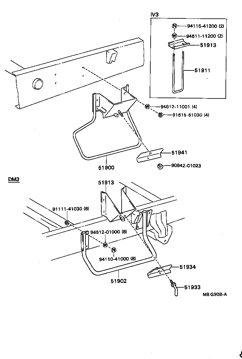 51931-36020 BRACKET, SPARE WHEEL CARRIER, NO.1 product image